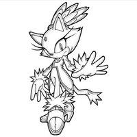 Desenho de Blaze Sonic para colorir