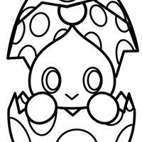 Desenho de Chao dentro da casca do ovo para colorir
