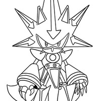 Desenho de Metal Sonic armadura para colorir