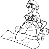 Desenho de Luigi Kart para colorir