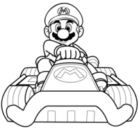 Desenho de Super Mario Kart para colorir