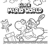 Desenho de Super Mario World para colorir