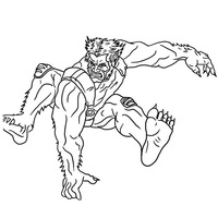 Desenho de Fera de X-Men para colorir