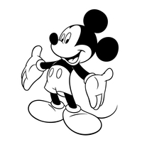 Desenho de Mickey Mouse de braços abertos para colorir