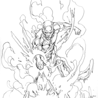 Desenho de Iceman de X-Men para colorir