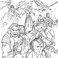 Desenho de Personagens de X-Men para colorir