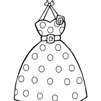 Desenho de Vestido de alcinha para colorir