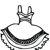 Desenho de Vestido rodado para colorir