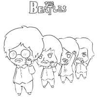 Desenho de The Beatles comic para colorir
