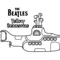 Desenho de The Beatles Yellow Submarine para colorir