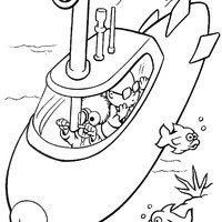 Desenho de Elmo no submarino para colorir