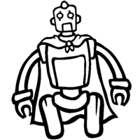 Desenho de Robô herói para colorir