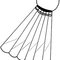 Desenho de Peteca de badminton para colorir