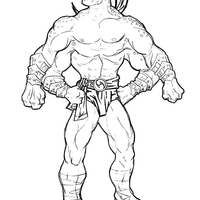 Desenho de Cyrax de Mortal Kombat para colorir