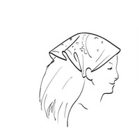 Desenho de Mulher com lenço na cabeça para colorir