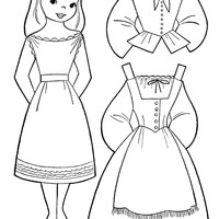 Desenho de Jogo de vestir - Roupa italiana para colorir