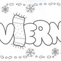 Desenho de Palavra inverno para colorir
