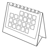 Desenho de Calendário de mesa para colorir