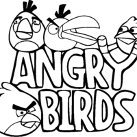 Desenho de Logo do Angry Birds para colorir