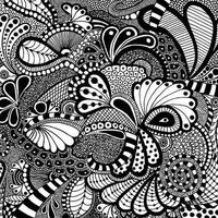 Desenho de Zentangle criativo para colorir