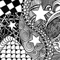 Desenho de Zentangle para colorir