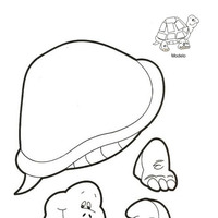 Desenho de Tartaruga de montar para colorir