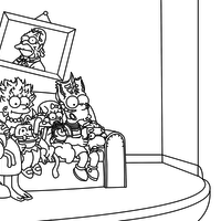 Desenho de Simpsons em Doctor Who para colorir