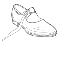 Desenho de Sapato de sapateado para colorir