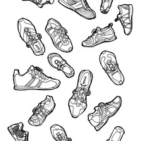 Desenho de Tipos de sapatos para colorir