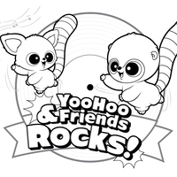 Desenho de Yoohoo e Pammee para colorir