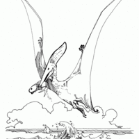 Desenho de Pteranodonte para colorir