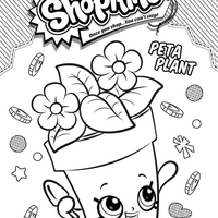 Desenho de Shopkins planta para colorir