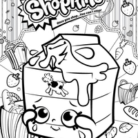 Desenho de Shopkins leite para colorir