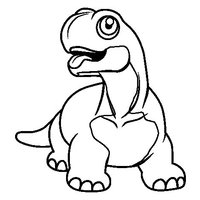 Desenho de Dinossauro diplodoco para colorir