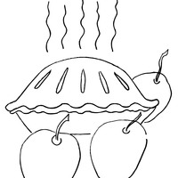 Desenho de Cheiro da torta de maçã para colorir