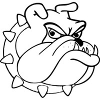 Desenho de Cabeça de cachorro bravo para colorir