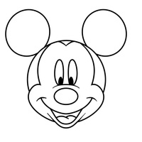 Desenho de Cabeça do Mickey Mouse para colorir