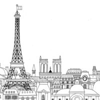Desenho de Paris para colorir