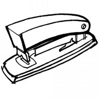 Desenho de grampeador para colorir