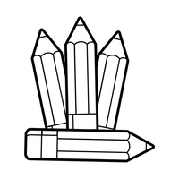 Desenho de Lápis com borracha para colorir