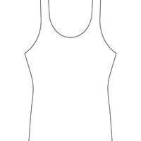 Desenho de Camiseta feminina de alcinha para colorir