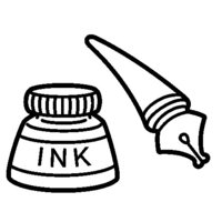 Desenho de Caneta tinteito para colorir