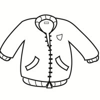 Desenho de Jaqueta de inverno para colorir