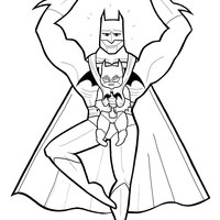 Desenho de Batman dançando balé para colorir