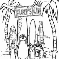 Desenho de Escola de surfe para colorir