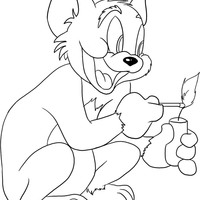 Desenho de Tom preparando armadilha para Jerry para colorir