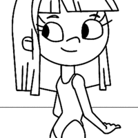 Desenho de Menina de Supernoobs para colorir