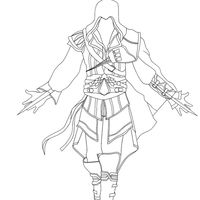 Desenho de Jogo Assassin's Creed para colorir