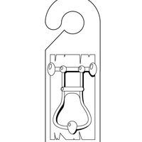 Desenho de Aviso de porta fechada para colorir