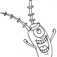 Desenho de Plankton do Bob Esponja para colorir